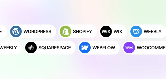 Website platforms supported by alley214 including WordPress, Shopify, Wix, Webflow and WooCommerce